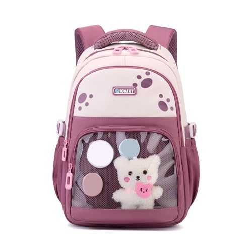 Mädchen Transparente Rucksack Oxford Fabric School Tasche Mit Bequemen Schultergurten Für Teenager Bücher Und Schreibwarenleichter Wirbelsäulenschutz Rucksack von FOLODA