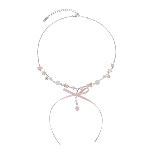 Mode Bowknot Anhänger Halskette Handgefertigte Perle Stern Perlen Neckketten Schlangeblätter Kette Für Frauen Mädchen Halskette von FOLODA
