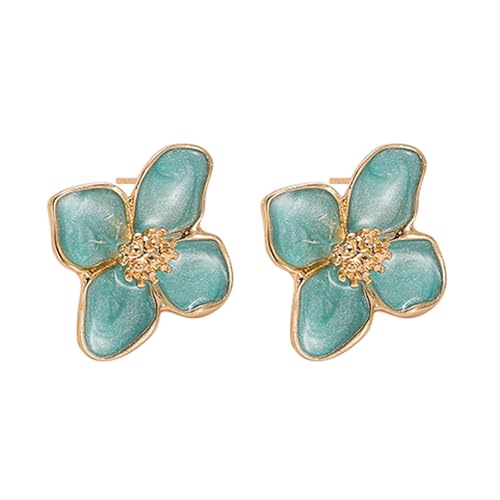 Mode Hibiskus Blumenschsten Ohrringe Für Trendige Frauen Damen Vintage Styles Mode Koreanische Schmuckstücke Alltag Casual Ohrringe von FOLODA