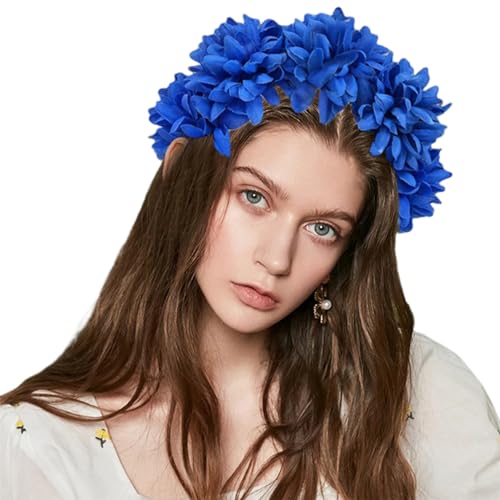 Modische Kopfbedeckungen, Blumen-Haarbänder, Haarschmuck, Blumen-Haarbänder, Cosplay-Kostüm für Damen und Mädchen, Haarschmuck für Festivals von FOLODA