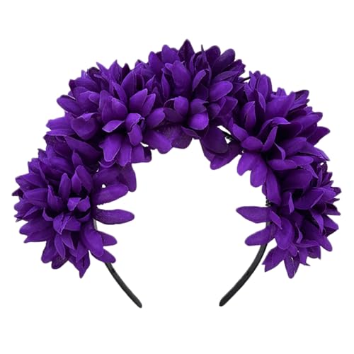 Modische Kopfbedeckungen, Blumen-Haarbänder, Haarschmuck, Blumen-Haarbänder, Cosplay-Kostüm für Damen und Mädchen, Haarschmuck für Festivals von FOLODA