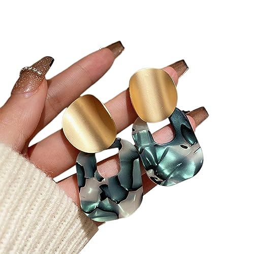 Nadel Acryl Geometrische Farbohrringe High Fashion Pendant Ohrring Ohrringe Acrylmaterial Für Frauen Freundin Geometrisches Dangle Set von FOLODA