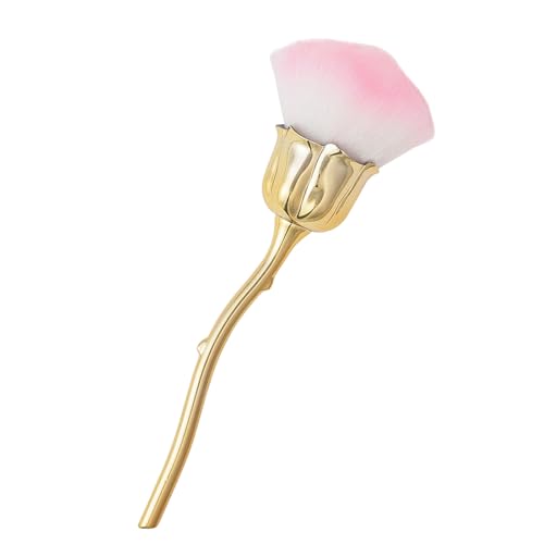 Nägel Kunststaubpulver Entferner Reiniger Pinsel Rose Form Lang Für Nägel Trimmreinigung Make Up Pinsel Werkzeuge Tragbarer Nagel von FOLODA