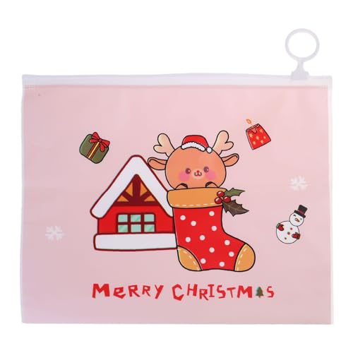 Netter Transparenter Bleistiftstift Für Case Christmas Theme Kosmetische Tasche Coin Card Für Den Wichtigsten Veranstalter Tragbarer Weihnachtsgeburtstag Leichtes Gewicht & Geräumige Bleistiftbeutel von FOLODA