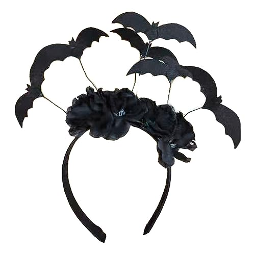 Niedlicher Fledermaus- und Blumen-Dekor, Haarreifen für Damen, Waschgesicht, Make-up, Stirnband für Fotoshootings, Halloween, Party, Haarschmuck, Cosplay, Stirnbänder für Damen, Cosplay, Stirnband, von FOLODA