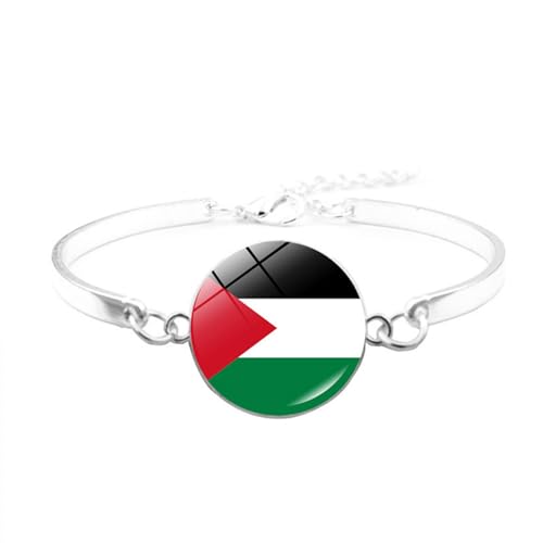 Palästina Flagge Lederarmbänder Mehrschichtige Gewebte Perlenarmband Für Männer Frauen Armband Schmuck Mode Accessoires Exquisite Handwerkskunstarmband von FOLODA