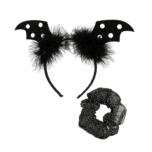 Punk Cool Girls Stirnband Haarseil Fledermausflügel Stereo Haargummi Elastisches Haarseil Für Mädchen Halloween Haarstyling Halloween Stirnbänder Für Frauen Halloween Stirnbänder Für Erwachsene von FOLODA