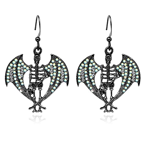 Schädelhand Dangle Ohrringe Halloween Ohrstolfen Kostüm Accessoires Hip Hop Ohr Piercing Schmuck Für Mädchen von FOLODA