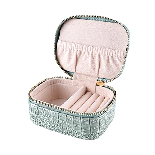 Schmuckschatulle Für Frauen Reisen Tragbare Bolzen Ohrringe Ringe Halskette Organizer Hochwertige PU Verpackung Display Box Ringe Ohrringe Aufbewahrung von FOLODA