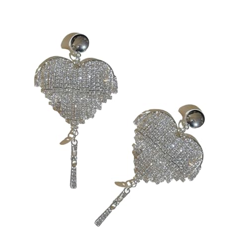 Sekt Strasssteine Herz Quasten Ohrringe Prom Kleid Schmuck Handgefertigtes Legierungsocactoires Für Hochzeitsfeier Prom Kleid Schmuck von FOLODA