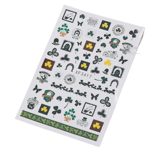 Shamrock Nails Art Sticker Patrick's Day Nails Decals Kleber Nails Sticker Nails Art Decorations For Festival Shamrock Nails Art Sticker Patrick's Day Nails Decals Kleber Nails Sticker Nails Art Decorations For Festival von FOLODA