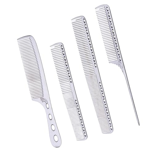 Space Aluminium Haarkamm Set Schneiden Kamm Entspannte Kammstyling Kammschwanzkamm Friseur Für Frauen Und Mädchen Raum Aluminium Haare Set von FOLODA