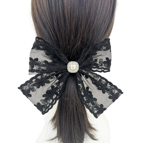 Spitzen-Haarschleifen für weibliche koreanische Haarspange, Frühlingspferdeschwanz-Clip, Damen-Haarhalter, rutschfeste Haarspangen, Haarschmuck, Spitzen-Haarspange für Damen von FOLODA
