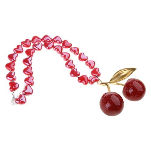 Stilvolle Herzförmige Perle Und Kirschen Halskette Früchte Anhänger Heckchain Verstellbare Länge Choker Für Den Alltag Wear Frauen Modeschmuck Stilvolle Herzförmige Perle Und Kirschen Halskette Früchte Anhänger Heckchain Verstellbare Länge Choker Für Den Alltag Wear Frauen Modeschmuck von FOLODA