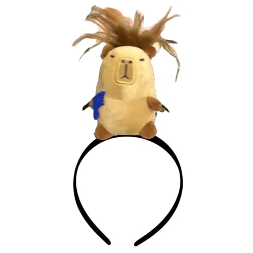 Stylisches Capybara-Stirnband, Cartoon-Tier-Form, Haarband für Damen und Kinder, niedliche Bühnenauftritte, Kopfbedeckung, Ornament, Capybara-Stirnband von FOLODA