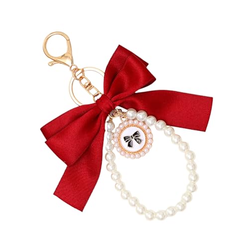 Stylish Bowknot Dekoration Für Rucksack Keyring Mode Keychain Perlen Charm Anhänger Accessoire Geschenk Für Frauen Täglich Verwenden Handtasche Charme von FOLODA