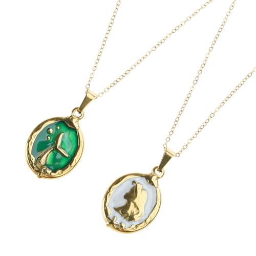 Süße Meerjungfrau Charme Halskette Verstellbarer Kettenschluckhähne Wasserdichtes Neckketten Alltagswelle Schmuck Handgefertigtes Geschenk Für Ihr Einzigartiges Geschenk Für Sie von FOLODA