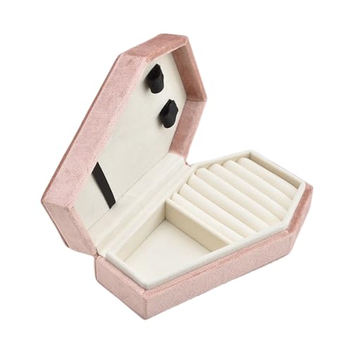 Tragbare Sargform Schmuckschachtel Leichte Ohrringe Halskette Schmuck Organizer Display Box Geschenke Für Mädchen Frauen von FOLODA