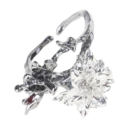 Tragbare Stresslösungsspinnerringe Offen Für Trendige Frauen Mit Star Moon Und Blumenmustern Französisch Minimalist Schmuck von FOLODA