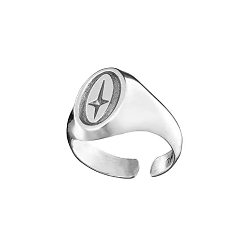 Unregelmäßiger Sternring European Design Sinn Einfache Ringe Vierzackiger Stern Cross Form Offener Für Frauen Cross Form von FOLODA