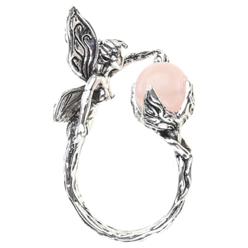 Verstellbare Cartoon Fairys Angelic Rings Stylische Legierungsfinger Modische Offene Schmuck Für Frauen Und Mädchen Süße Stilringe von FOLODA