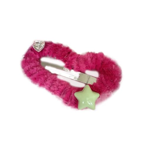 Y2K Haarspange für Mädchen, modisch, Haar-Accessoire, Plüsch, Seitenclip, trendiges Make-up, Schmuck, Spielzeug, Geschenke, modische Haarspange, niedliche Haarspange, trendige Haarspange, stilvolle von FOLODA