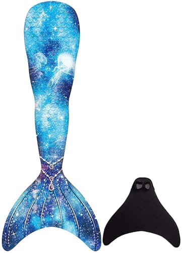 FOLOEO Meerjungfrau Kostüm für Kinder, Teenager & Erwachsene – Fantasie-Outfit mit Flossen-Look für Karneval, Cosplay & Fotoshooting – Größen 110–150 & S/M/L – Nur zur Verkleidung von FOLOEO