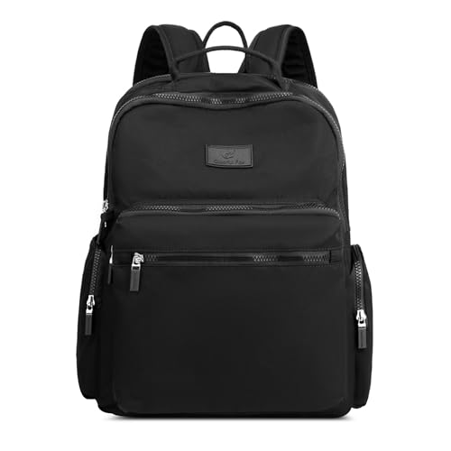 FOLOVEYA Rucksack Damen 15 Zoll Laptop Rucksack Elegant Wasserdicht Diebstahl Damen Daypack für Universität Casual Arbeit Reisen Camping Polyester Schwarz FOLOVEYA Rucksack Damen 15 Zoll Laptop Rucksack Elegant Wasserdicht Diebstahl Damen Daypack für Universität Casual Arbeit Reisen Camping Polyester Schwarz von FOLOVEYA