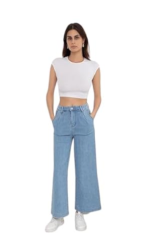 FOLYROSE Miss Bon Jeans mit weitem Bein – Bequeme, stilvolle Jeans mit weitem Bein für jeden Anlass von FOLYROSE