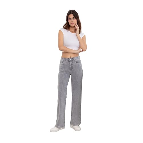 FOLYROSE Miss Bon Wide graue Strassjeans – Trendige Weite Passform mit luxuriösen Strassdetails für einen stilvollen Look FOLYROSE Miss Bon Wide graue Strassjeans – Trendige Weite Passform mit luxuriösen Strassdetails für einen stilvollen Look von FOLYROSE