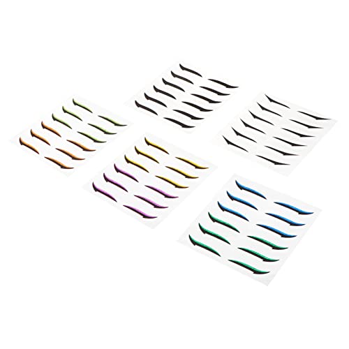 FOMIYES 3er-set Selbstklebende Eyeliner-aufkleber Doppelstreifen Glitzer Modisch Und Langlebig Für Die Form 36 Paare X 3 von FOMIYES