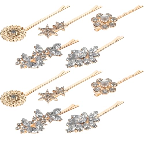FOMIYES Braut Haarnadel Set 10 Stück Strass Bobby Damen Haarspangen Mode Vintage Haarschmuck Für Hochzeit von FOMIYES