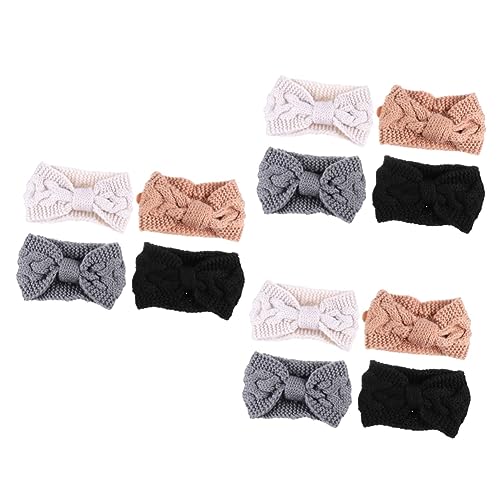 FOMIYES 12 Stk Gestricktes Stirnband Aus Wolle Frauen Haarband Pullover Stirnband Frauen Winter Stirnband Mit Mundschutz Turban-stirnband Mit Knopf Garn Fräulein Schnauze Rutschfest von FOMIYES