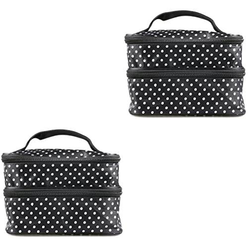 FOMIYES 2st Kosmetiktaschen Für Damen Schminktasche Makeup Tasche Damen Kosmetiktasche Wäschesack Fräulein Doppelschicht von FOMIYES