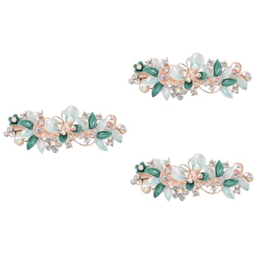 3St Hochzeit Haarspange Braut Haarkamm Haarschmuck für die Braut Haarspange für Frauen Clip für Haare elegant haar spangen Hochzeit Haarnadel Kopfbedeckungen für die Braut Green FOMIYES von FOMIYES
