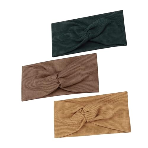 FOMIYES 3stücke Haarband Mit Breiter Krempe Stretchy Kreuz-geknotet Für Frauen Zum Spazierengehen Yoga Und Training von FOMIYES