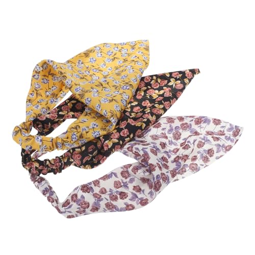 FOMIYES 3stücke Floraler Elastischer Haar Bandana Schal Stirnband Für Damen Bandanas Haarbandanas Mit Blumenmuster Für Accessoires Für Frauen von FOMIYES