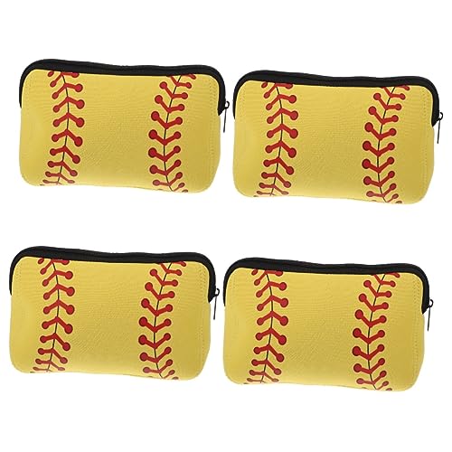 FOMIYES 4 Stück Baseball-Kosmetiktasche Softball-Tasche Reisetaschen-Organizer Aufbewahrungsorganisator Baseball-kulturbeutel Wäschesack Tauchertuch Tragbar Reisen wasserdichte Tasche von FOMIYES