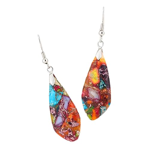 FOMIYES 1 Paar Bohemian Teardrop Ohrringe Buntem Handgefertigte Damen Ohrhänger für Partys Strand Besondere Anlässe Leicht Komfortabel von FOMIYES