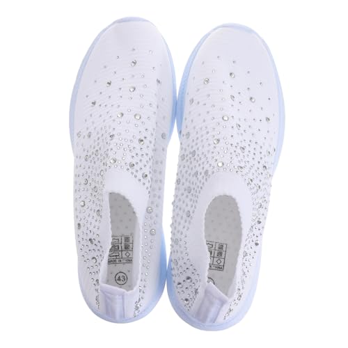 FOMIYES 1 Paar Damenschuhe weiße Schuhe für Damen Lauflernschuhe weibliche Strass-Turnschuhe Mesh-Laufschuhe Barfußschuhe atmungsaktive Turnschuhe auf Turnschuhen Wanderschuhe FOMIYES 1 Paar Damenschuhe weiße Schuhe für Damen Lauflernschuhe weibliche Strass-Turnschuhe Mesh-Laufschuhe Barfußschuhe atmungsaktive Turnschuhe auf Turnschuhen Wanderschuhe von FOMIYES
