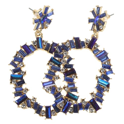 FOMIYES 1 Paar Extravaganter Runder Ohrhänger für Damen Stilvolle Ohrringe Blau für Partys und Mode Events Langlebig und Farbbeständig für Verschiedene Anlässe FOMIYES 1 Paar Extravaganter Runder Ohrhänger für Damen Stilvolle Ohrringe Blau für Partys und Mode Events Langlebig und Farbbeständig für Verschiedene Anlässe von FOMIYES