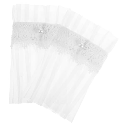 FOMIYES 1 Paar Fake-ärmel Aus Spitze Spitzengelenksmanschetten Handgelenkmanschetten Fake-ärmel Für Damen Manschettenärmel Polyester Weiß von FOMIYES