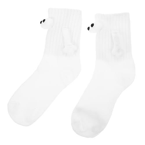 FOMIYES 1 Paar Neuheitssocken Für Männer Baumwollsocken Für Neuheitssocken Für Herren Unisex-socken Lustige Handsocken Fitnesssocken Sportsocken Straße Baumwolle Männer Und Frauen Weiß von FOMIYES