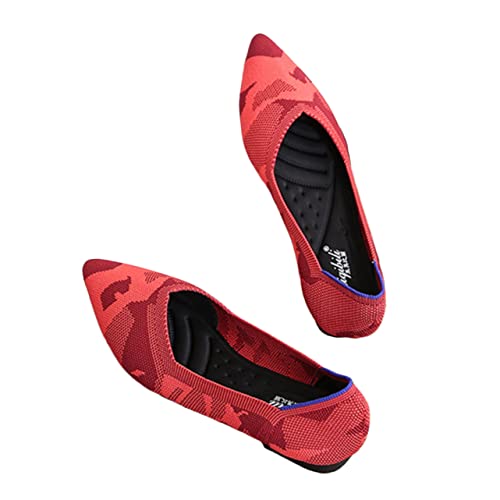 FOMIYES 1 Paar Geflochtene Flache Schuhe für Zehe Wohnungen Ballerinas spitz Damenschuhe weibliche Schuhe mit flachem Mund modische Flache Strickschuhe fliegen weben rot FOMIYES 1 Paar Geflochtene Flache Schuhe für Zehe Wohnungen Ballerinas spitz Damenschuhe weibliche Schuhe mit flachem Mund modische Flache Strickschuhe fliegen weben rot von FOMIYES