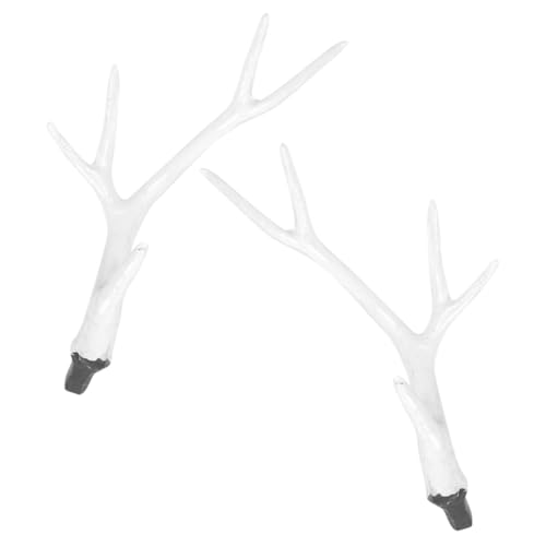 FOMIYES 1 Paar Geweih-kopfschmuck Kopfbedeckung Aus Rehbraunem Horn Zubehör Hirschgeweih Gefälscht Weihnachtssimulation Geweih Nachahmung Weihnachtsgeweih Fälschung Haarband Weiß Plastik von FOMIYES