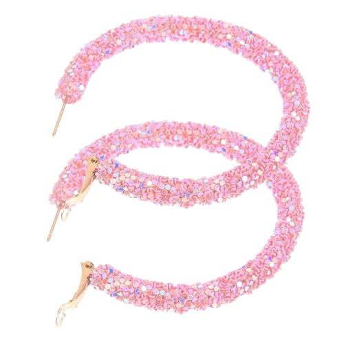 FOMIYES 1 Paar Große Creolen Ohrringe Glitzernde Handgefertigte Damen Ohrringe für Festivals Partys Langlebiges Hochwertiges Design FOMIYES 1 Paar Große Creolen Ohrringe Glitzernde Handgefertigte Damen Ohrringe für Festivals Partys Langlebiges Hochwertiges Design von FOMIYES