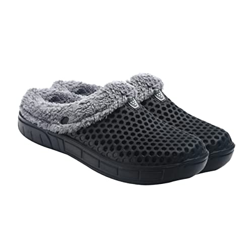 FOMIYES 1 Paar Hausschuhe Damen Herren Winter Hausschuhe mit Fleece Futter rutschfeste Pantoffeln für Zuhause Bequeme von FOMIYES