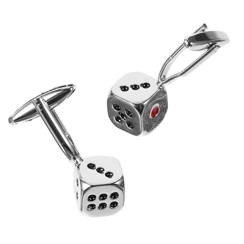 FOMIYES 1 Paar Herren Manschettenknöpfe Silberne Cufflinks für Anzug Hemd Hochwertige Tuxedo Manschettenknöpfe Stilvolles Accessoire für Hochzeit Business Besondere Anlässe von FOMIYES