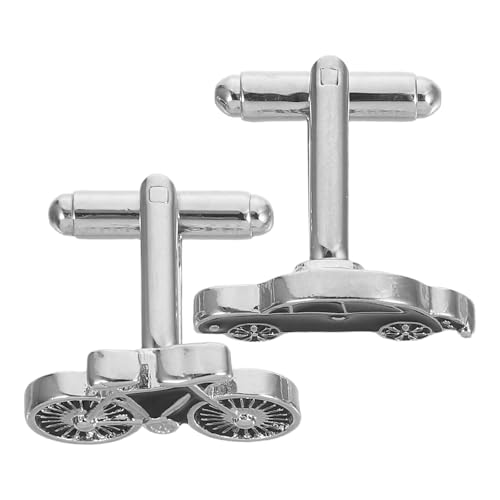 FOMIYES 1 Paar Herren-Manschettenknöpfe im Fahrzeugdesign, Manschettenknöpfe in Automobil- und Fahrradform, Legierungszubehör für elegante Geschäfts- und Hochzeitshemden von FOMIYES