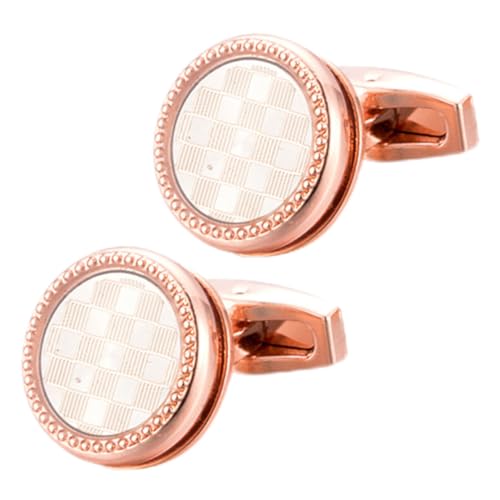 FOMIYES 1 Paar Hochwertige Herren Manschettenknöpfe Roségold Cufflinks für Hochzeiten Formelle Anlässe Stilvolles Accessoire für Anzüge Perfektes für Männer Klassisches Design von FOMIYES